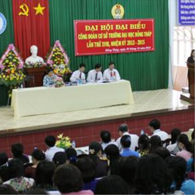 Đại hội đại biểu Công đoàn cơ sở Trường Đại học Đồng Tháp lần thứ XVIII, nhiệm kỳ 2013-2015. <a class='text-under italic white small-size' href='events.aspx?id=90&la=vn'>Xem thêm</a>
