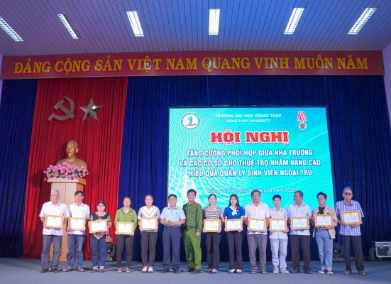 Hội nghị tăng cường phối hợp giữa Nhà trường và các cơ sở cho thuê trọ nhằm nâng cao hiệu quả quản lý sinh viên ngoại trú.