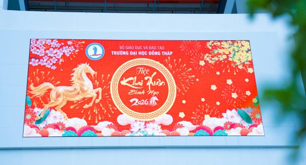 Khai Xuân Bính Ngọ 2026: Trường Đại học Đồng Tháp trao lộc đầu năm, xuất quân đội bóng DThU vào vòng chung kết toàn quốc